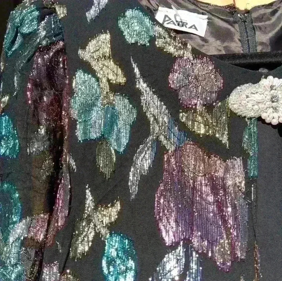 Womens Patra dress size 12 colorful metallic y2k wedding mom of bride - Picture 9 of 9